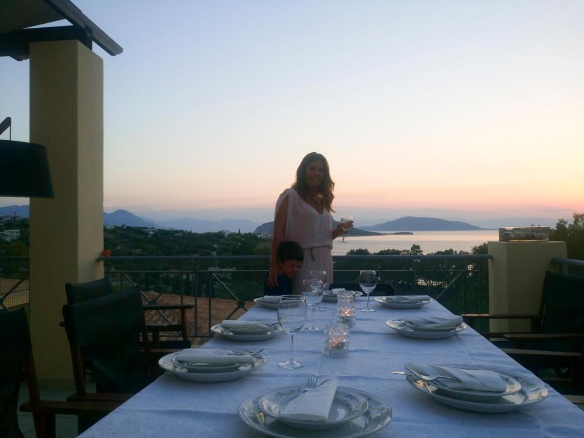 Serenity Villa Aegina Fantastic View Near The Beach Luaran gambar