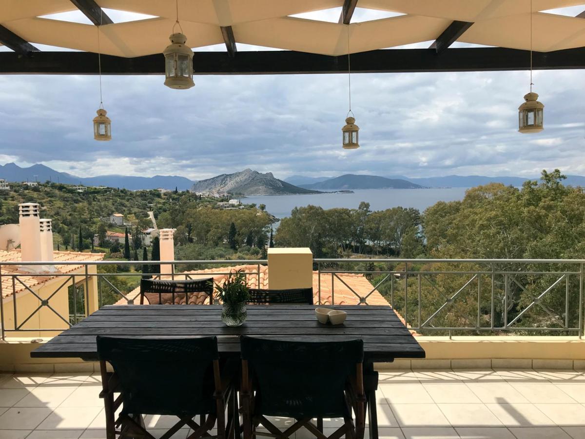 Serenity Villa Aegina Fantastic View Near The Beach Luaran gambar