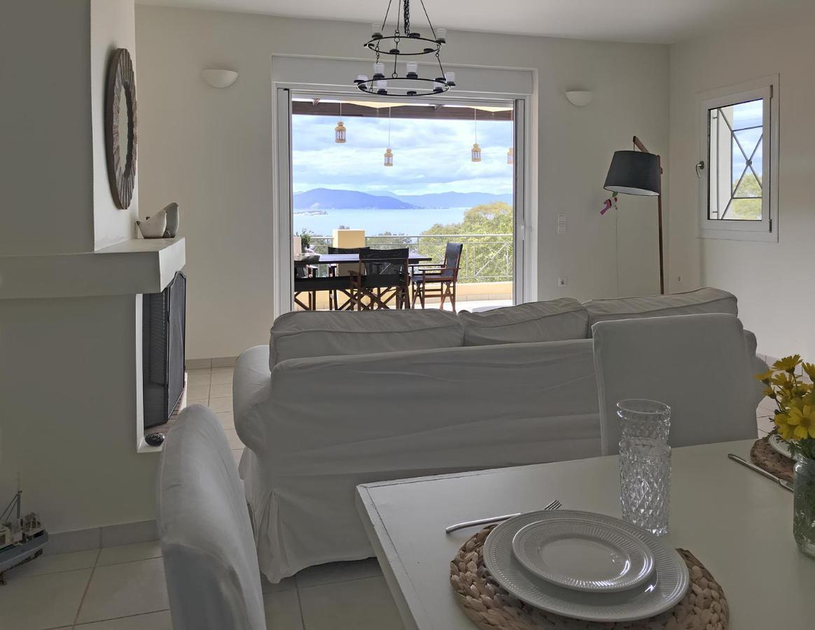 Serenity Villa Aegina Fantastic View Near The Beach Luaran gambar